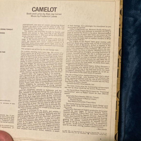 Camelot Musical Theatre Treasury Broadway Classic Record - Picture 12 of 16